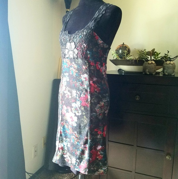 Free People floral lace bodycon panel dress - Picture 2 of 6